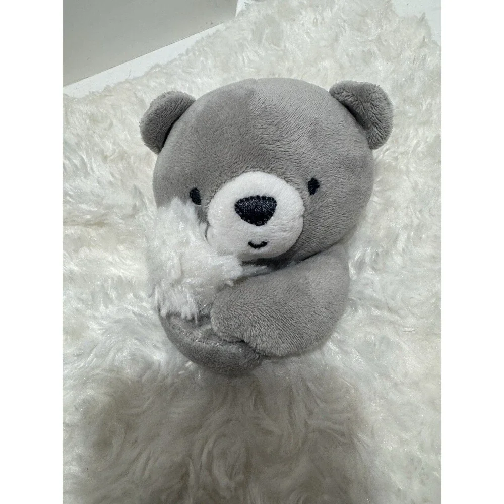 Just One You Grey White Bear Print Lovey 13